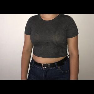 Grey Cropped Top!